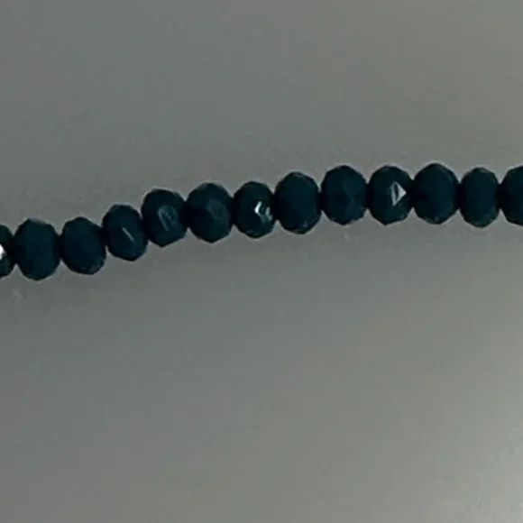 Teal Beaded Pendant Tassel Necklace - Women Jewelry - Picture 4 of 5